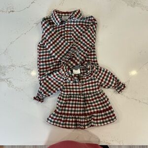 Little Me Red and Green Plaid Kids brother- Sister matching!!!
